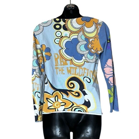 Custo Barcelona vintage 90s y2k wildflower rhinestone art to wear - Picture 3 of 4